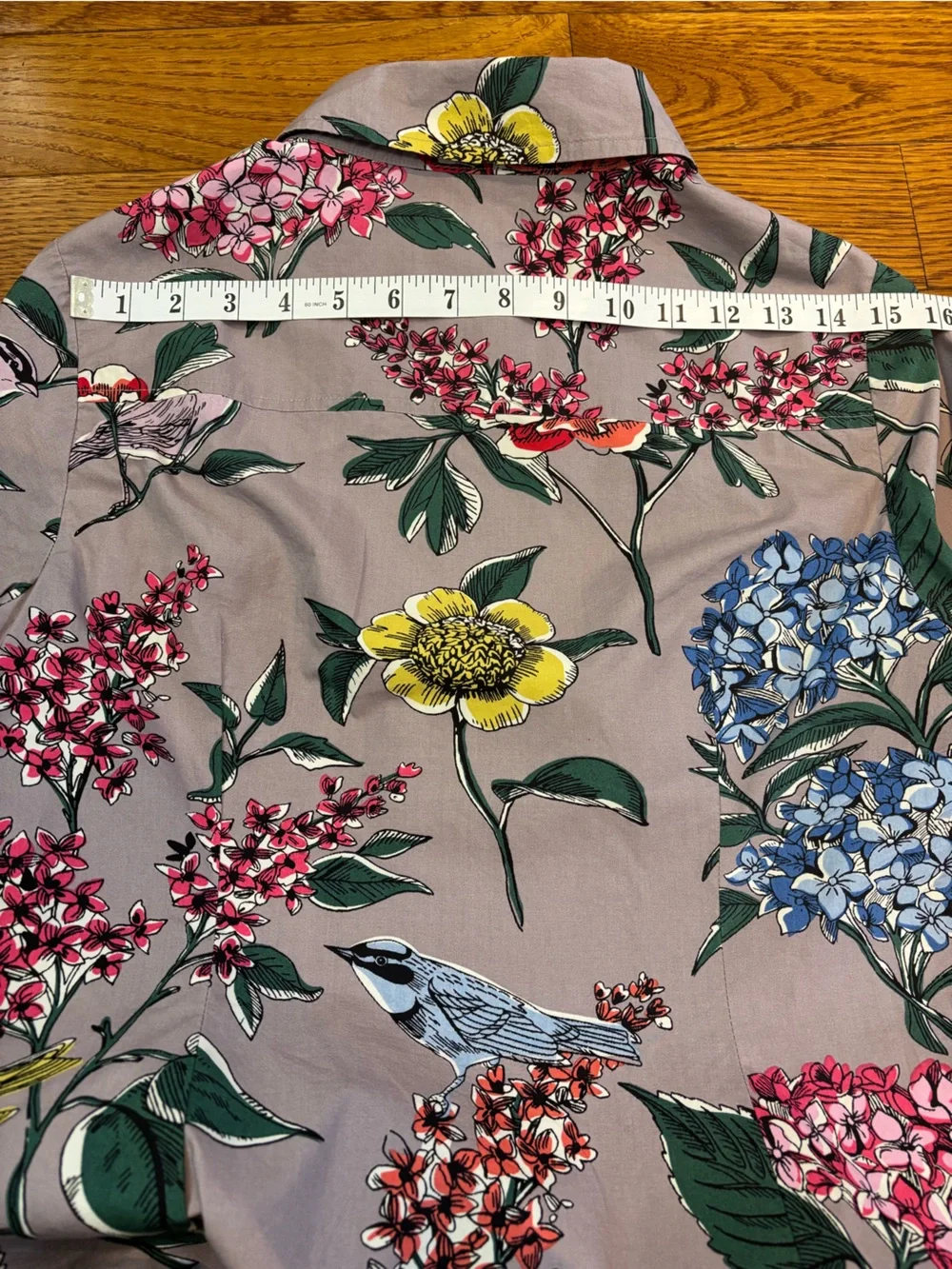 Boden Cotton Floral Print Blouse - Picture 11 of 13